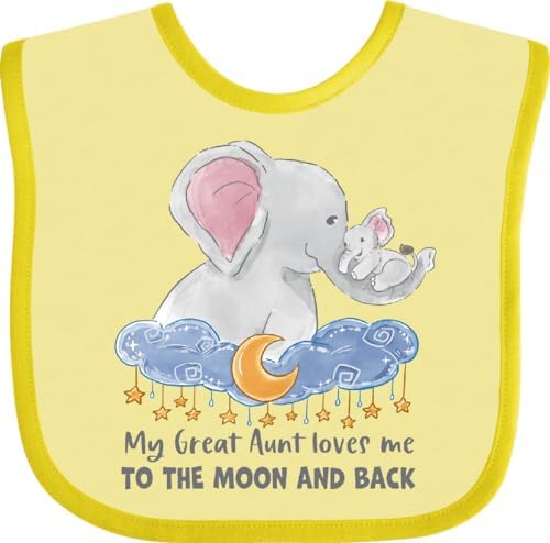inktastic Моя двоюродная бабушка любит меня до луны и обратно, детский нагрудник Inktastic