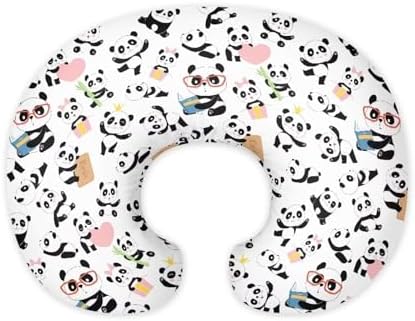 Чехол на подушку для кормления панды для маленьких мальчиков и девочек, U-образная наволочка для новорожденных, наволочка для грудного вскармливания, простой в использовании и пылезащитный чехол Goronwyfloyd