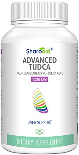 TUDCA Liver Support Supplements 1200 mg-Third Party Tested-Bile Salts for Liver Detox Cleanse-High Strength Formula-Vegan Capsules for Liver,Gallbladder,Kidney Health,2 Bottle-120 Capsules Sharoaid