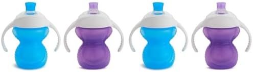 Тренировочная чашка Munchkin® Click Lock™ для защиты от укусов, 7 унций, 4 упаковки, синий/фиолетовый Munchkin