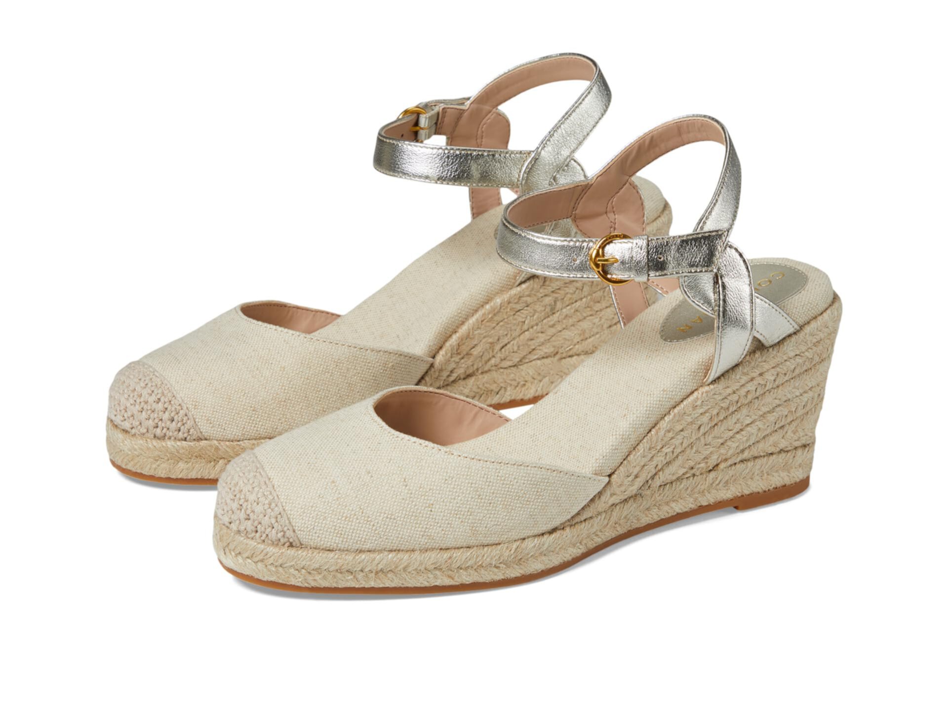 Cole Haan Cloudfeel Espadrille Wedge 80 mm II с каблуком 80 мм и текстильной подкладкой Cole Haan