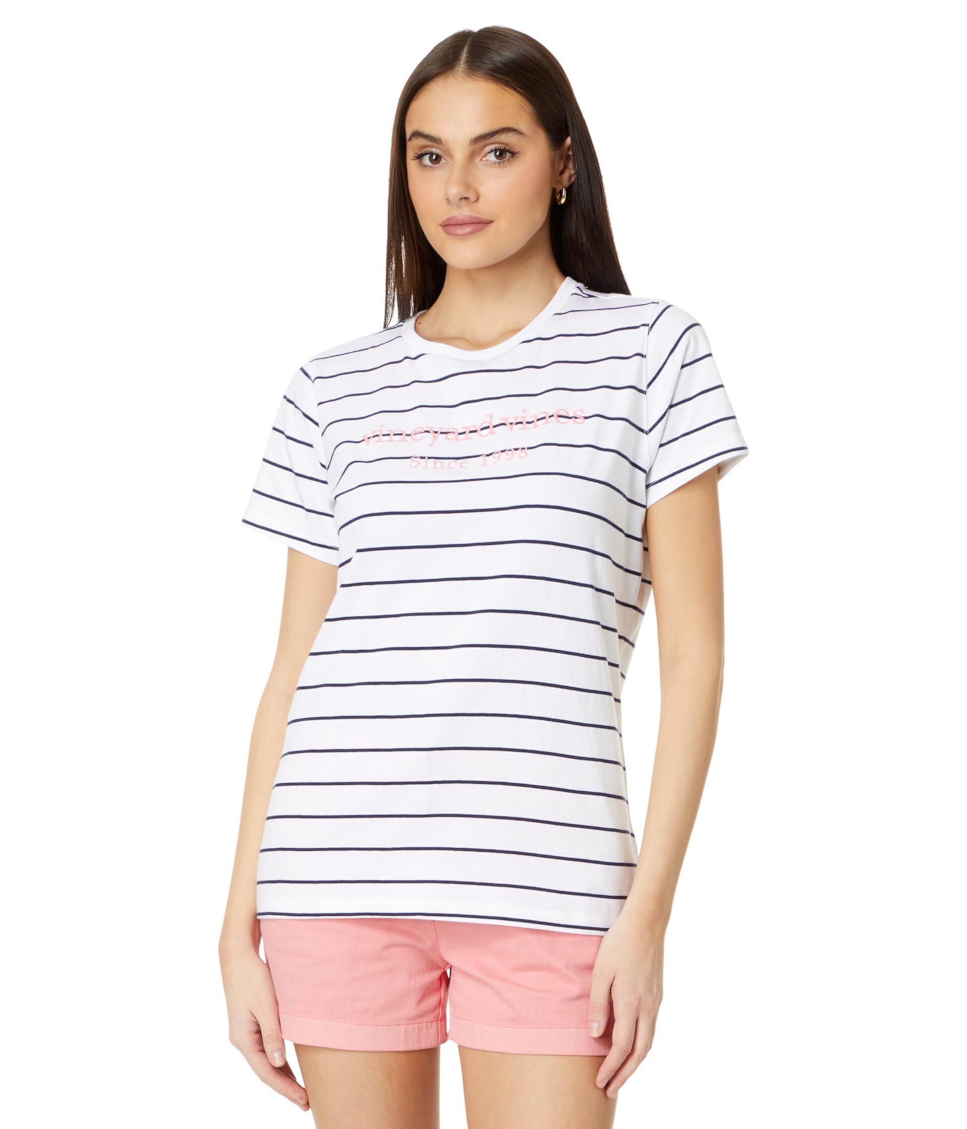 Женская Футболка Vineyard Vines Striped Ss T Vineyard Vines