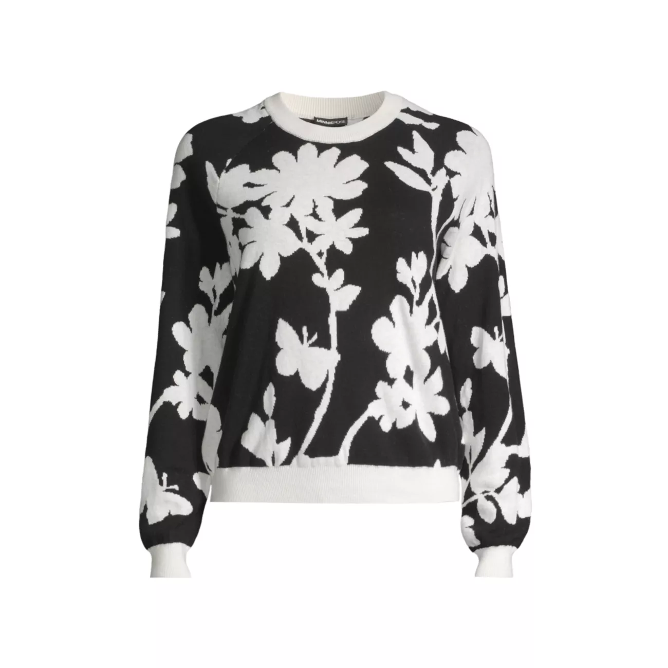 Reversible Floral Jacquard Sweater Minnie Rose