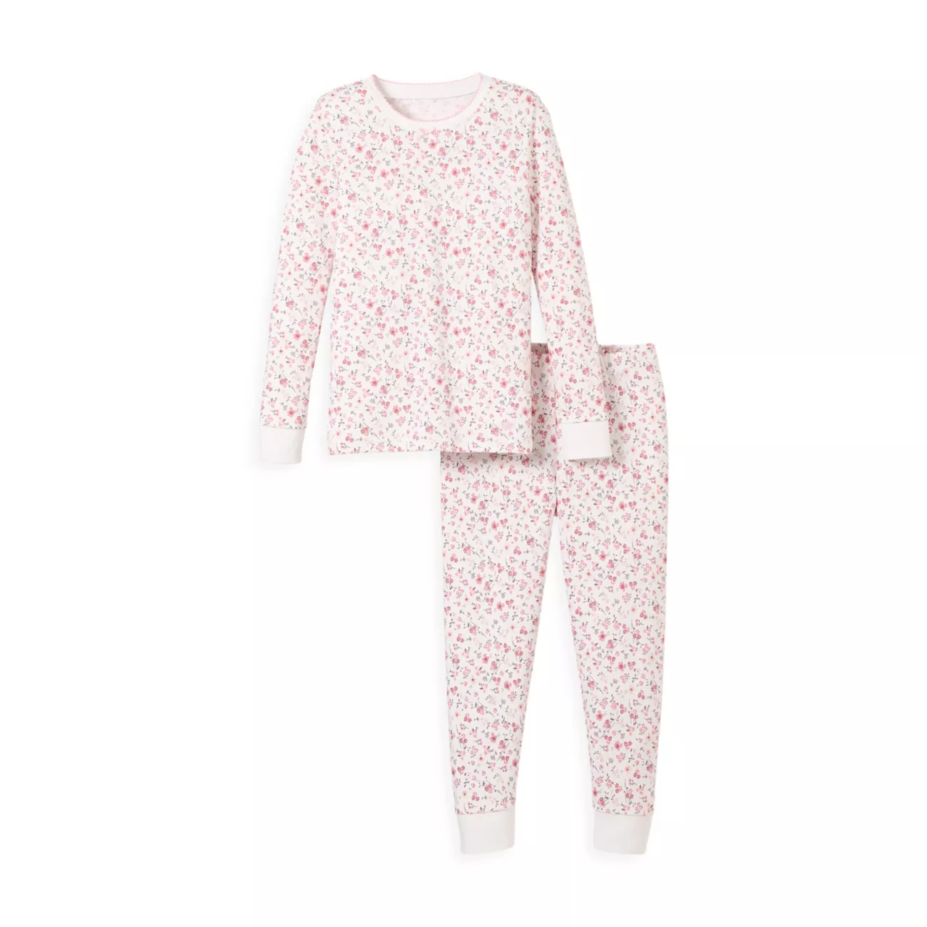 Пижамный комплект из двух предметов из хлопка пима для маленьких девочек и девочек Petite Plume