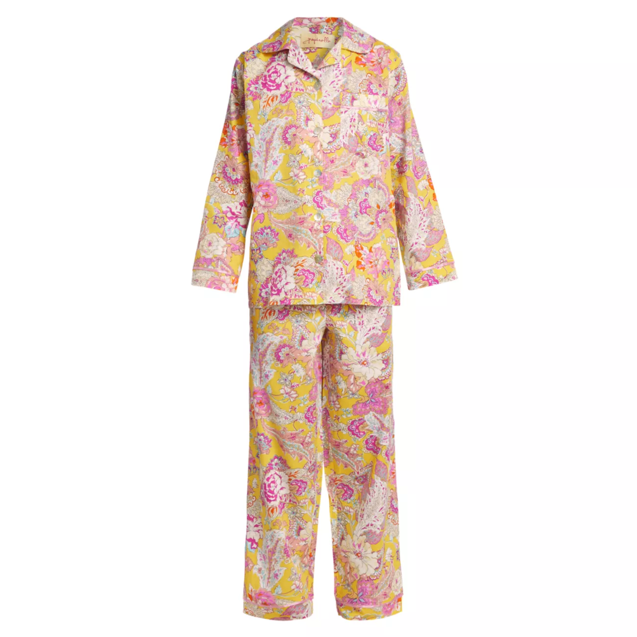 Пижамный комплект Ella из 2 предметов из хлопкового атласа с цветочным принтом PAPINELLE