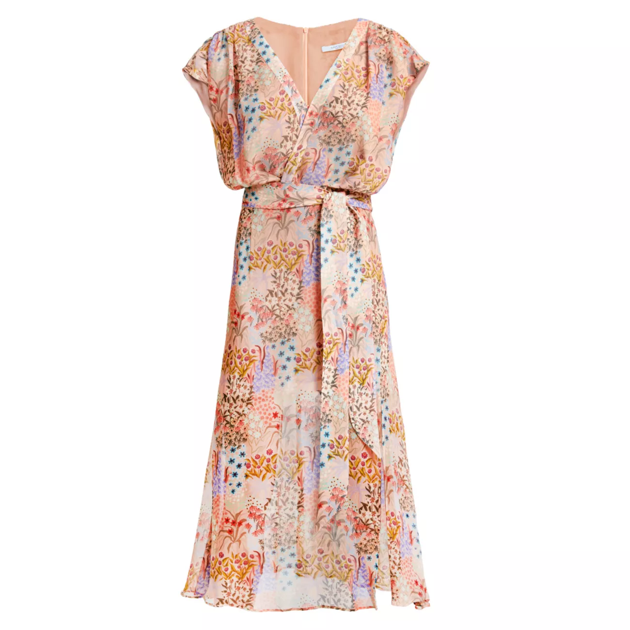 Платье миди с искусственным запахом Fara Georgette с цветочным принтом Santorelli