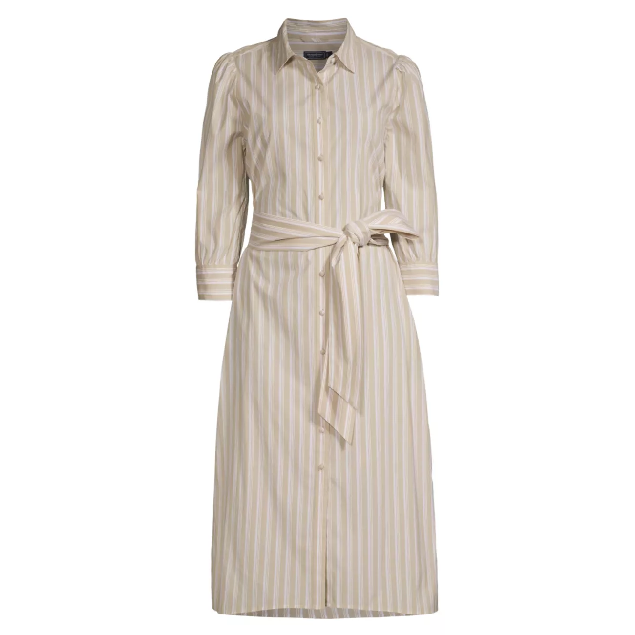 Полосатое платье-рубашка из смесового хлопка с завязками на талии Vineyard Vines