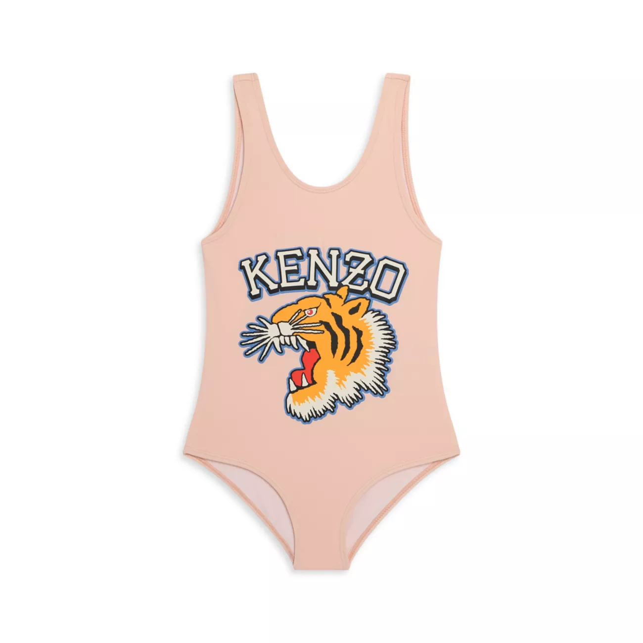 Маленькая девочка и усилитель; Сплошной купальник с логотипом Varsity для девочек KENZO
