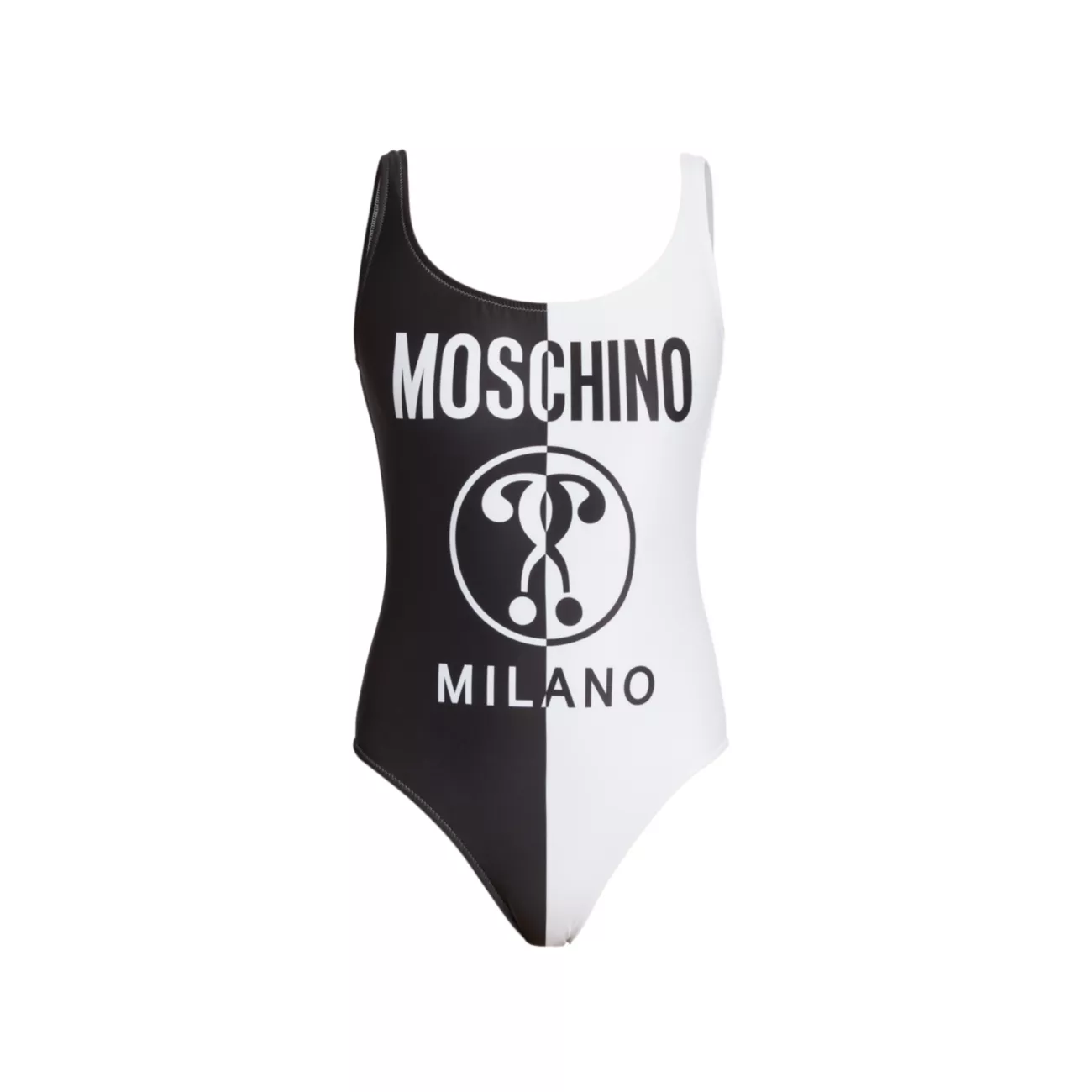 Сплошной купальник с логотипом Moschino