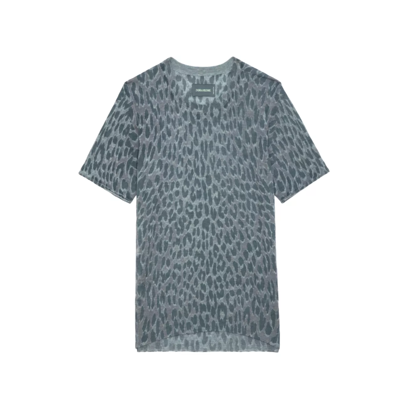 Кашемировая футболка Ida с леопардовым принтом Zadig & Voltaire