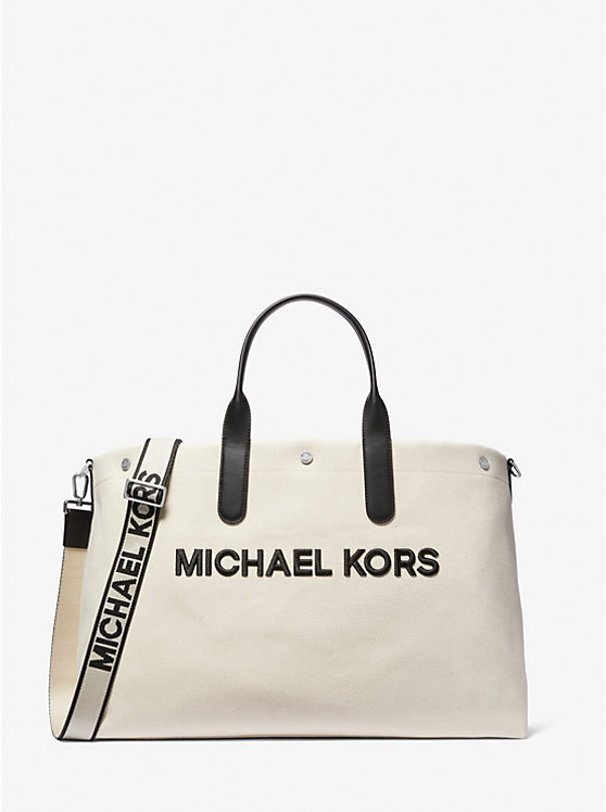 Большая большая сумка-тоут Brooklyn из хлопковой парусины Michael Kors Mens