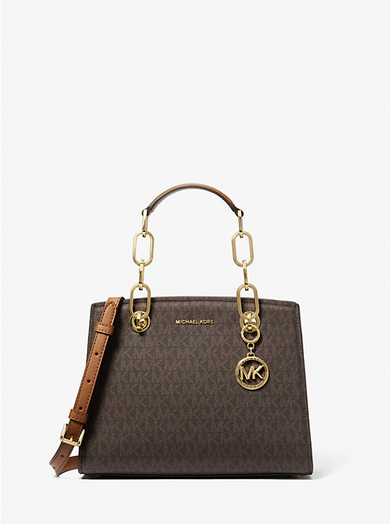Маленькая сумка-портфель с логотипом Cynthia Michael Kors