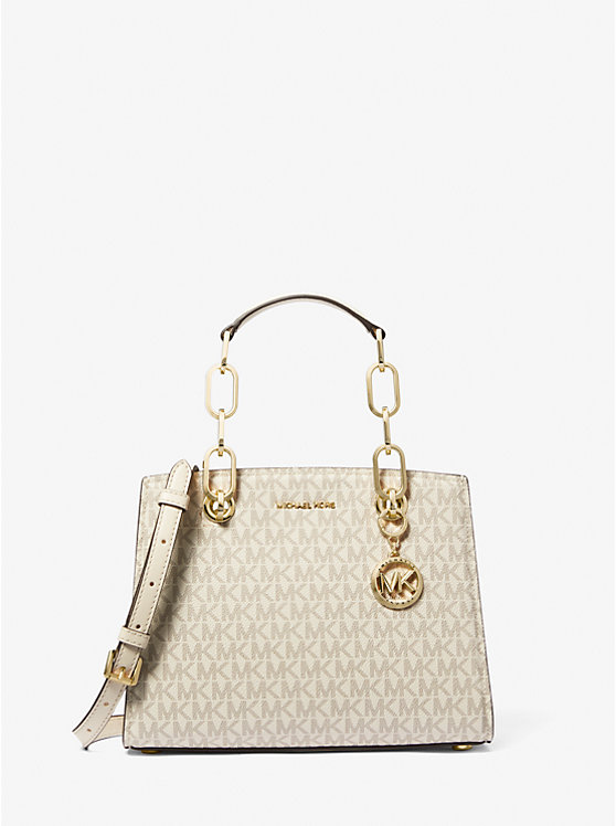 Маленькая сумка-портфель с логотипом Cynthia Michael Kors