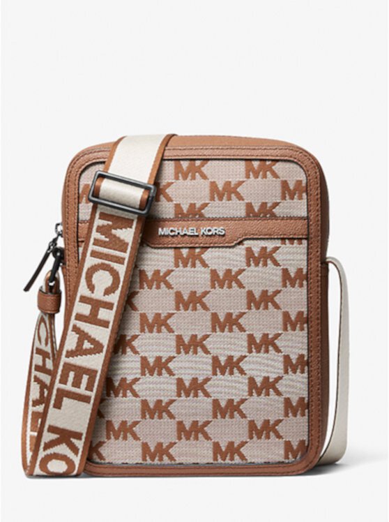 Жаккардовая летная сумка с логотипом Cooper Michael Kors