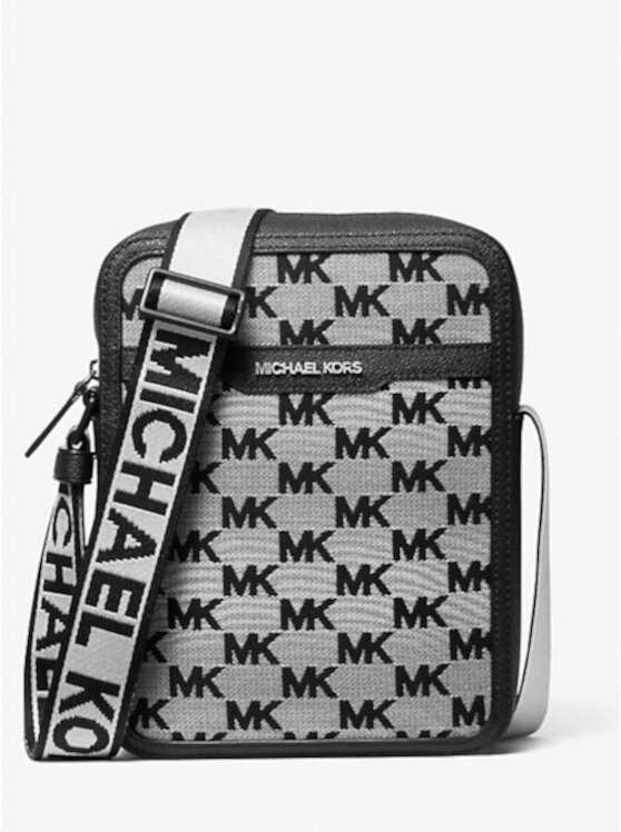Жаккардовая летная сумка с логотипом Cooper Michael Kors