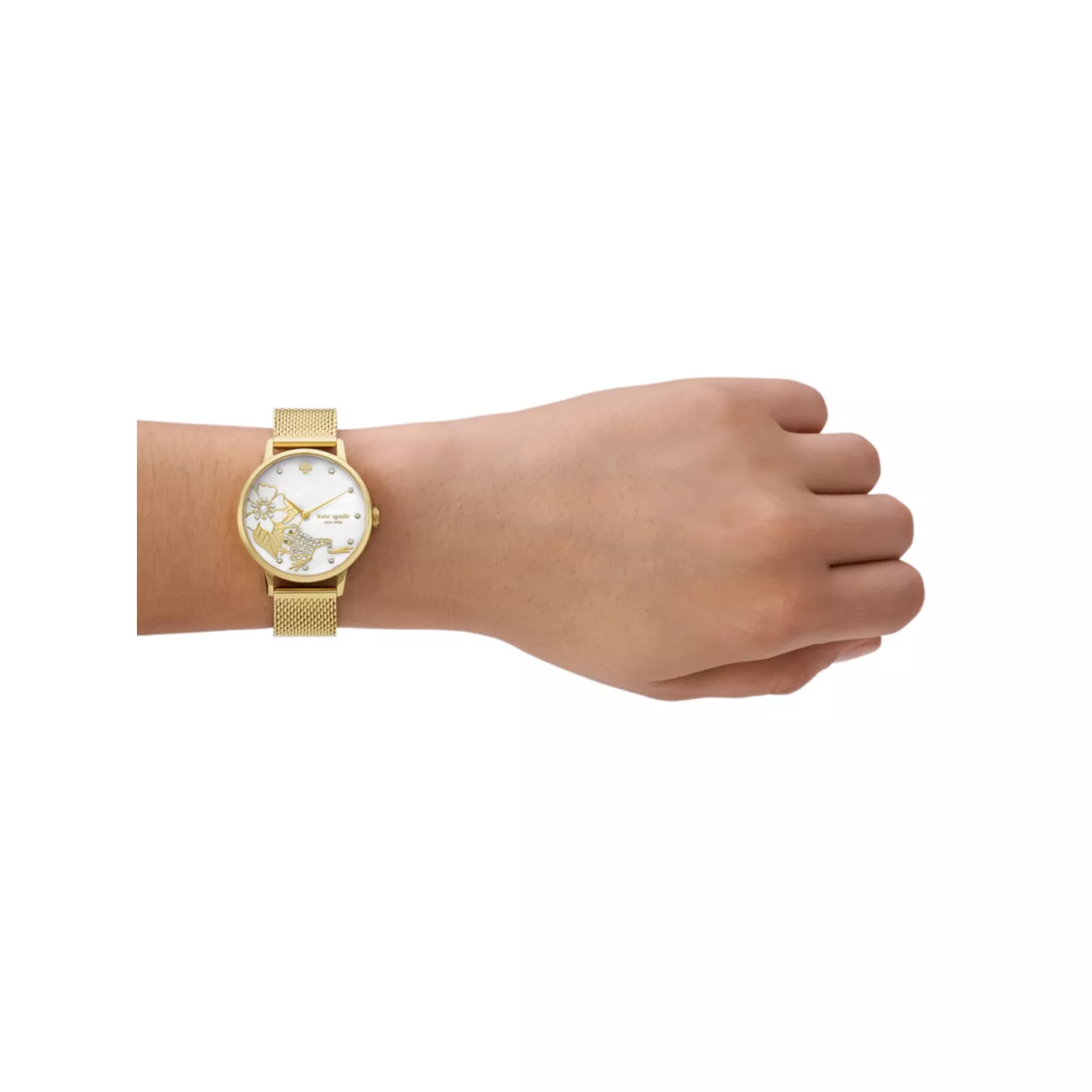 Часы-браслет Metro Goldtone с сетчатым браслетом Kate Spade New York