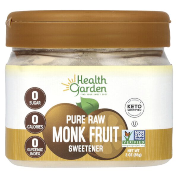 Подсластитель Pure Raw Monk Fruit, 3 унции (85 г) Health Garden