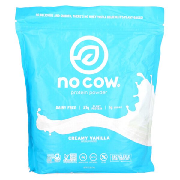 Протеиновый порошок, сливочно-ванильный, 1,7 фунта (774 г) No Cow