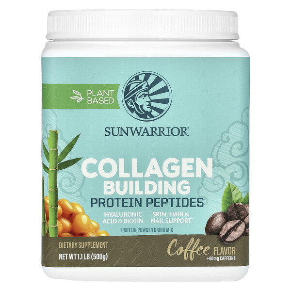 Пептиды коллагенового белка, кофе, 1,1 фунта (500 г) Sunwarrior