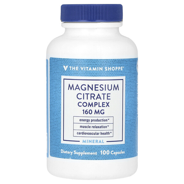 Magnesium Citrate Complex, 160 mg, 100 Capsules (Капсулы) The Vitamin Shoppe