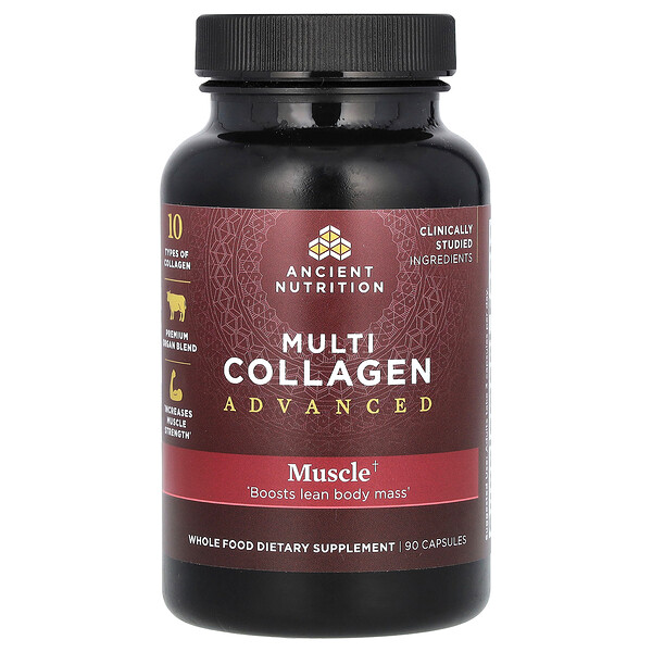 Multi Collagen Advanced, Muscle, 90 Capsules (Капсулы) Ancient Nutrition