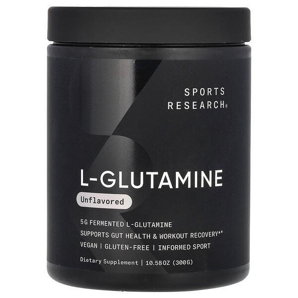 L-Глютамин, Без вкуса - 300 г - Sports Research Sports Research