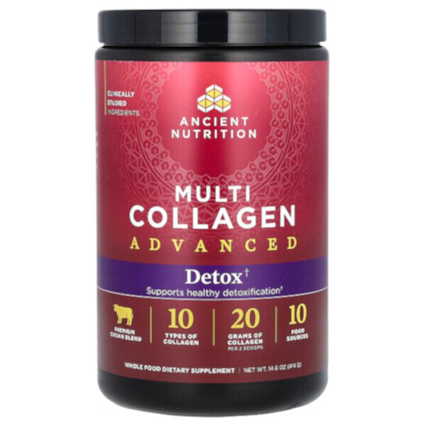 Multi Collagen Advanced, Детокс - 414г - Ancient Nutrition Ancient Nutrition
