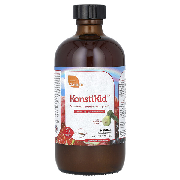 Konsti Kid, Яблочно-кленовый сироп, 8 жидких унций (236,6 мл) Zahler