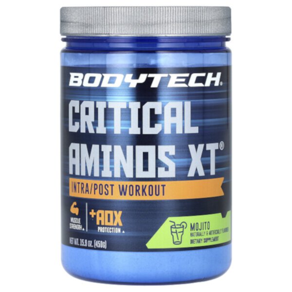 Bodytech, Critical Aminos XT®, Intra/Post Workout, Mojito, 15.9 oz (Унции) (450 g) The Vitamin Shoppe