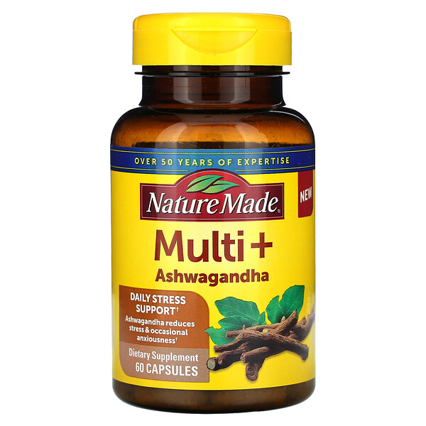 Мультивитамин + Ашвагандха - 60 капсул - Nature Made Nature Made