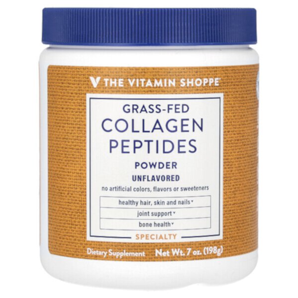 Порошок коллагеновых пептидов травяного откорма, без вкуса, 7 унций (198 г) The Vitamin Shoppe