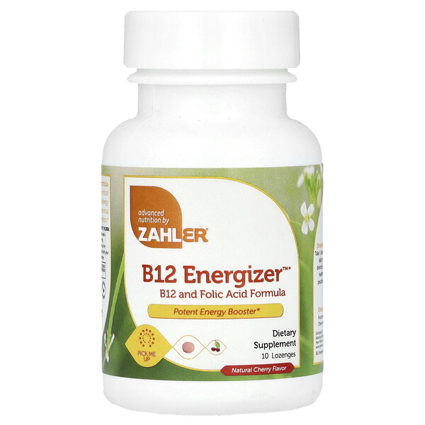 B12 Энергайзер, Натуральный Вишневый Вкус - 10 леденцов - Zahler Zahler