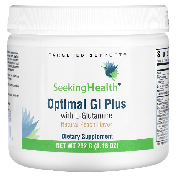 Optimal GI Plus с L-глутамином, натуральный персик, 8,18 унции (232 г) Seeking Health