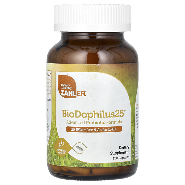 BioDophilus25, Пробиотик 25 миллиардов КОЕ, 120 капсул Zahler