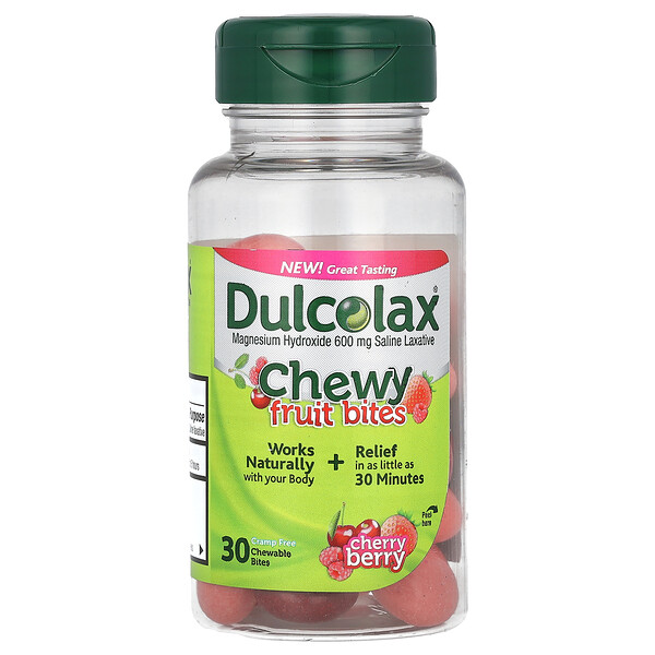 Chewy Fruit Bites, ягоды вишни, 30 жевательных кусочков Dulcolax