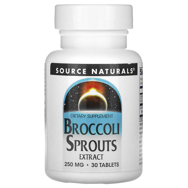 Экстракт ростков брокколи - 500 мг - 30 таблеток - Source Naturals Source Naturals