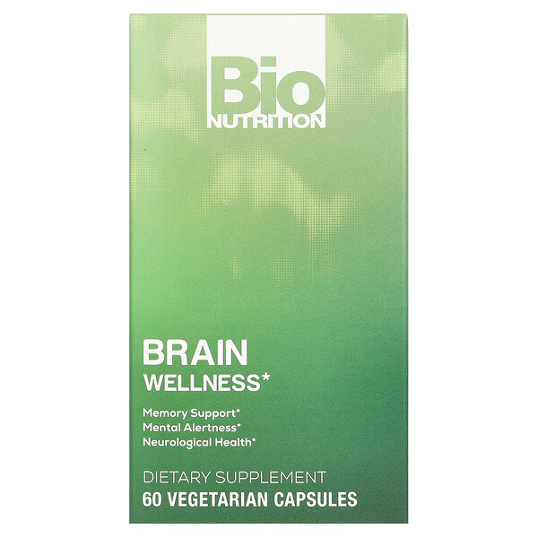 Brain Wellness, 60 вегетарианских капсул Bio Nutrition