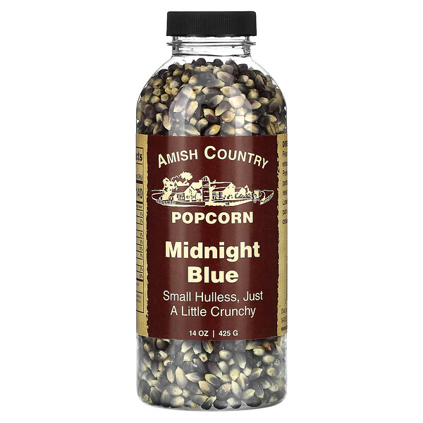 Попкорн Midnight Blue без оболочки, 425 г, без ГМО, кошерный, без орехов Amish Country Popcorn