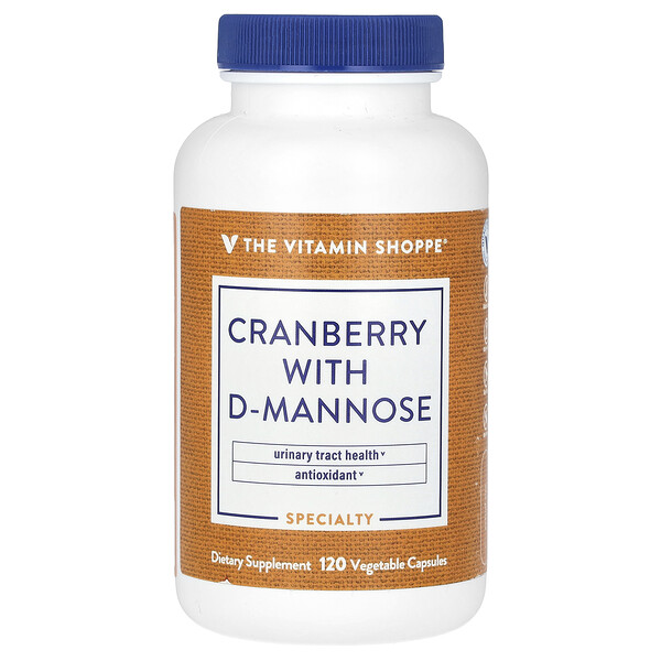 Клюква с D-маннозой, 120 растительных капсул The Vitamin Shoppe