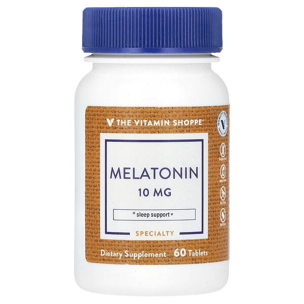 Мелатонин, 10 мг, 60 таблеток The Vitamin Shoppe