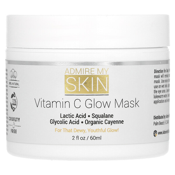 Красота-маска с витамином С «Сияние», 2 жидких унции (60 мл) Admire My Skin