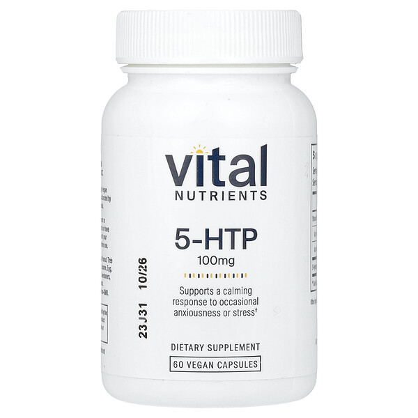 5-HTP, 100 мг, 60 веганских капсул Vital Nutrients