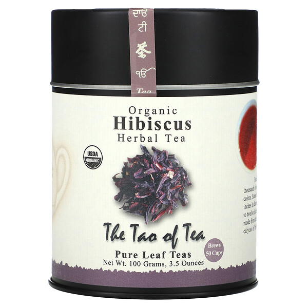 Органический травяной чай из гибискуса, без кофеина, 3,5 унции (100 г) The Tao of Tea