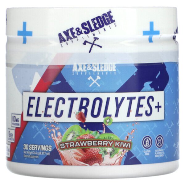 Electrolytes+, Клубника-киви, 8,677 унции (246 г) Axe & Sledge Supplements