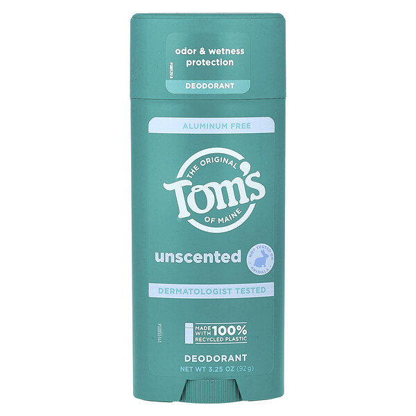 Дезодорант без алюминия, без запаха, 3,25 унции (92 г) Tom's of Maine