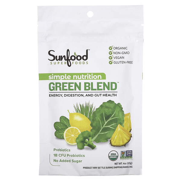 Simple Nutrition, Зеленый коктейль - 113г - Sunfood Sunfood