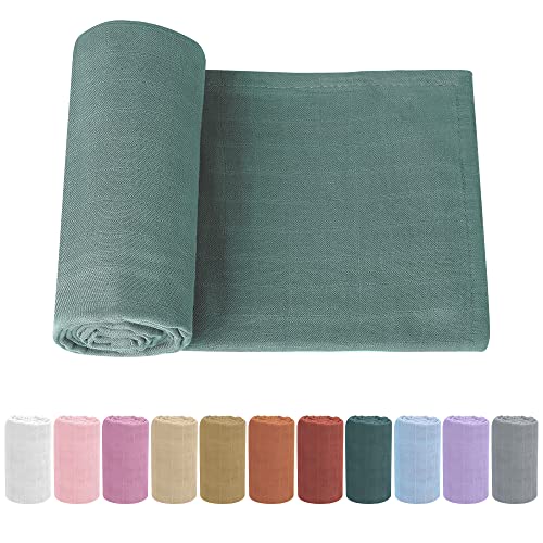 Soft Baby Muslin Swaddle Blanket for Newborns - Gender-Neutral Receiving Wrap for Boys and Girls, 47x47in (120x120cm) Large Knirose