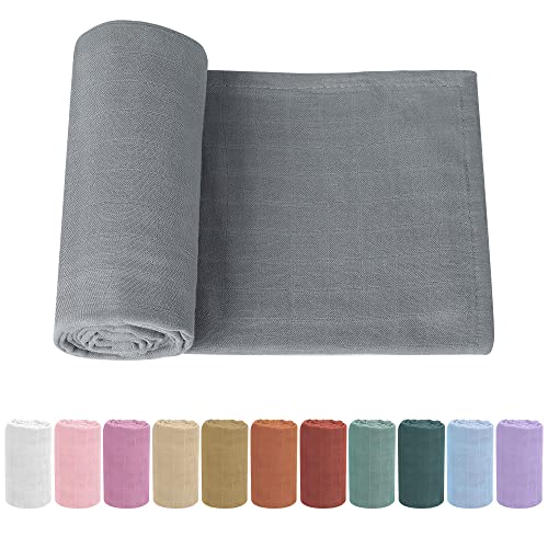 Soft Baby Muslin Swaddle Blanket for Newborns - Gender-Neutral Receiving Wrap for Boys and Girls, 47x47in (120x120cm) Large Knirose