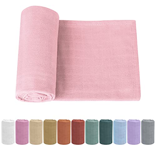 Soft Baby Muslin Swaddle Blanket for Newborns - Gender-Neutral Receiving Wrap for Boys and Girls, 47x47in (120x120cm) Large Knirose