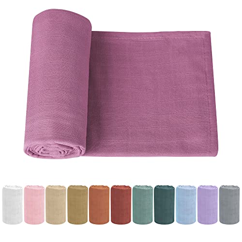 Soft Baby Muslin Swaddle Blanket for Newborns - Gender-Neutral Receiving Wrap for Boys and Girls, 47x47in (120x120cm) Large Knirose